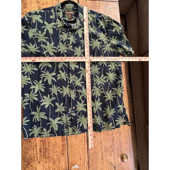 Cookie Street mens Blue Palm tree Shirt 2XL short sleeve button up cotton - Picture 7 of 7